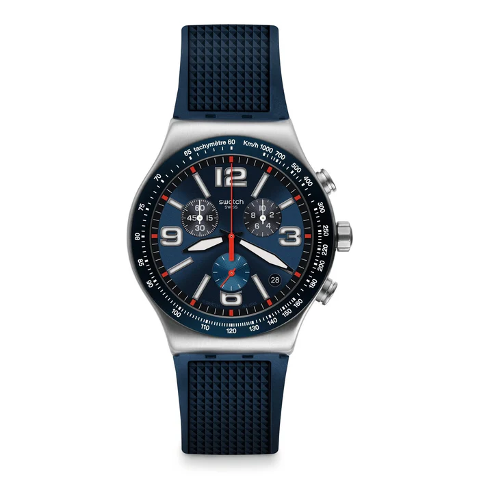 sa02_yvs454_Print_5_fce212ca-a017-47c1-9ff5-87df3ba577ff Swatch BLUE GRID Watch YVS454 - Image 1