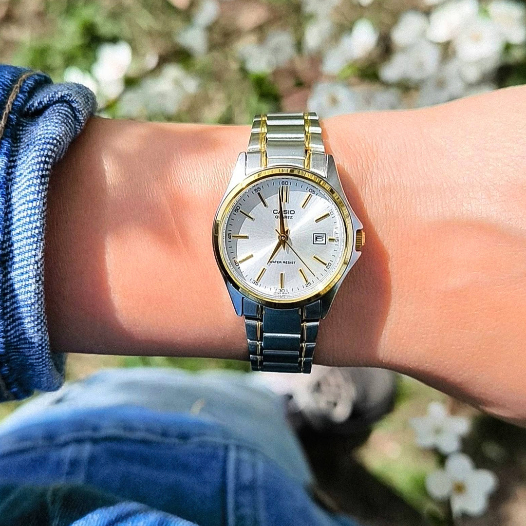 Casio Enticer Two Tone Silver Dial Ladies Watch | LTP-1183G-7ADF - Image 2
