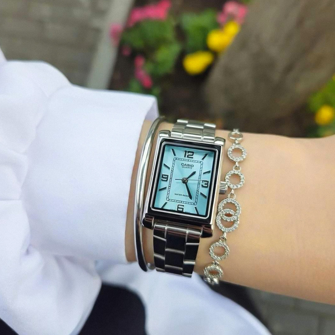 Casio Enticer Aqua Blue Dial Ladies Watch | LTP-1234DD-2ADF - Image 3